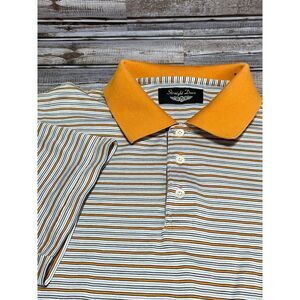 Straight Down Men's‎ Polo Orange Size Large